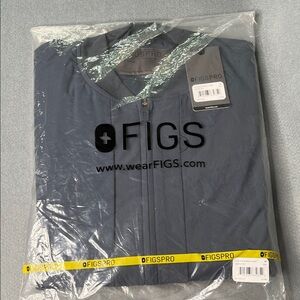 Figs Uniform Scrub Bomber Jacket. Charcoal, Women’s sz Med